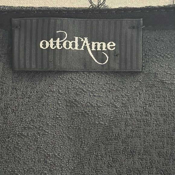 Ottod'ame Edie Sedgwick Green Diamond Fuzzy Frill Dress Made in Italy Size 10 - Picture 3 of 15